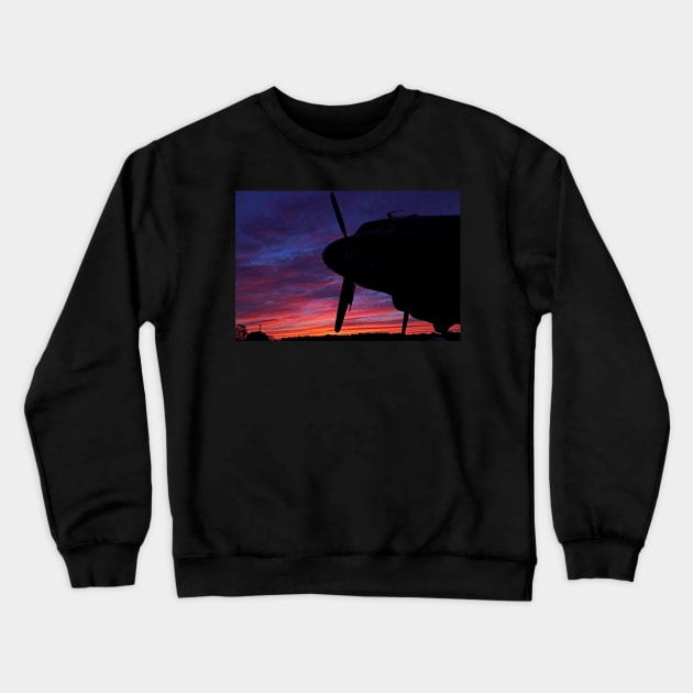 WWII C47 at Sunset Crewneck Sweatshirt by Bierman9